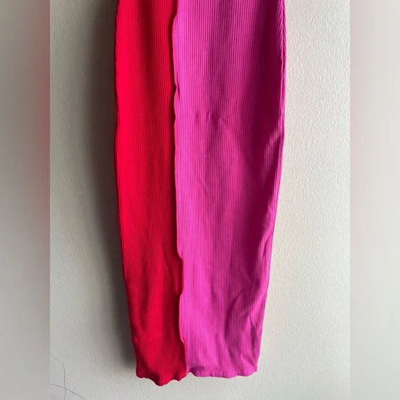 New Naked Wardrobe Women Mid Pink Red Dress Sleeveless Size XS - Picture 3 of 8